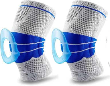 Joelheira de Compressão 3D Articulada com Hastes Flexíveis e Anel de Silicone Patelar – Suporte Ortopédico para Joelho (2)