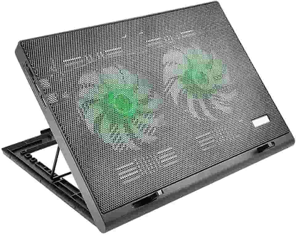 Cooler Para Notebook Warrior Power Gamer Led Verde - Ac267