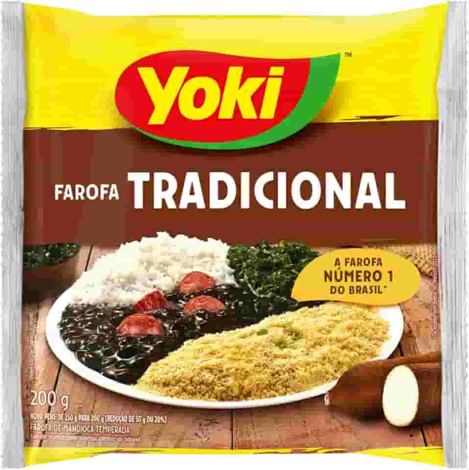 Farofa de Mandioca Temperada Tradicional Yoki Pacote 200g