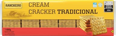 Biscoito Cream Cracker Rancheiro 600g – Crocante, Sabor Tradicional e Vegano