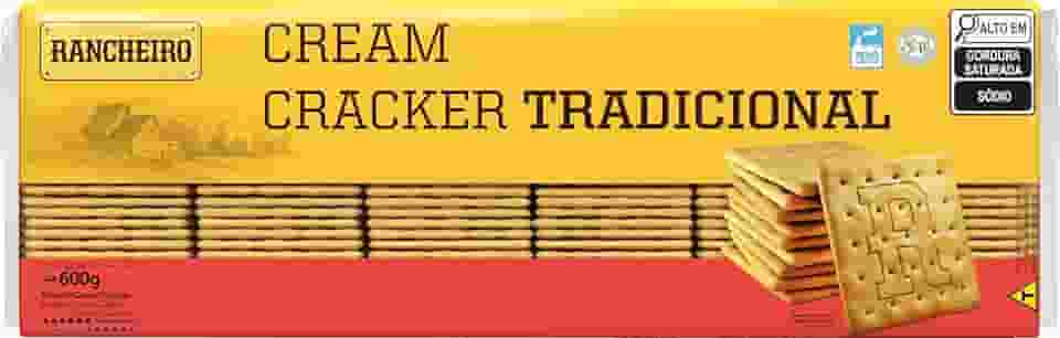 Biscoito Cream Cracker Rancheiro 600g – Crocante, Sabor Tradicional e Vegano