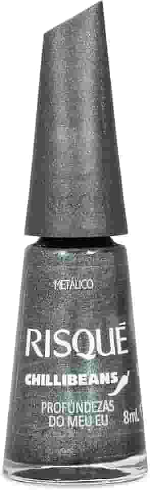 Esmalte Cinza Risqué & Chilli Beans Profundezas do Meu Eu Metálico 8ml