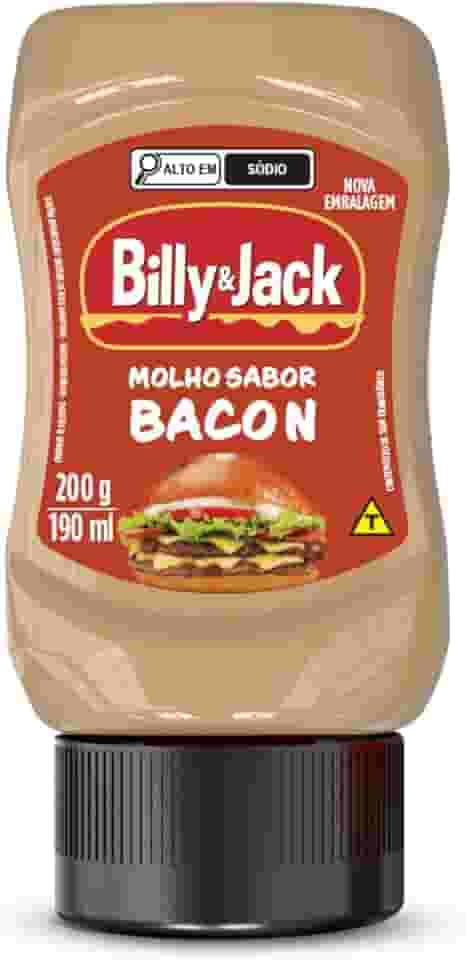 BILLY & JACK Molho Sabor Bacon Billy & Jack 200 Gramas