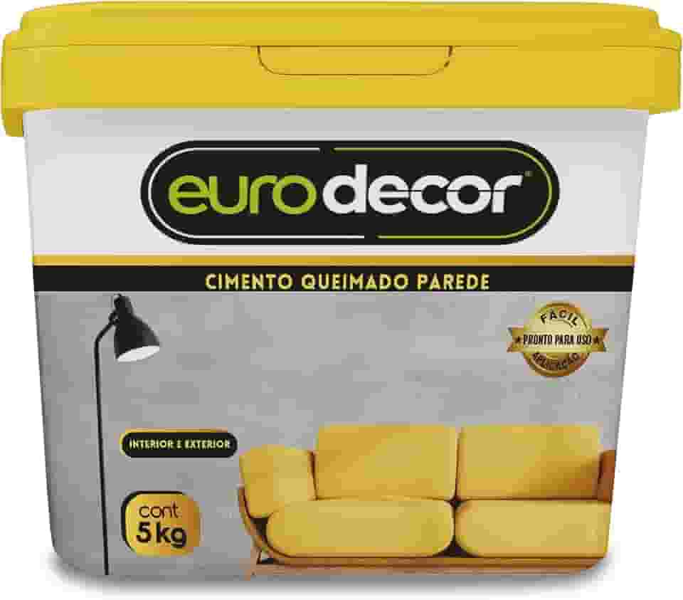 Cimento Queimado para Parede Pronto Eurodecor 5Kg (Cinza Grafite)
