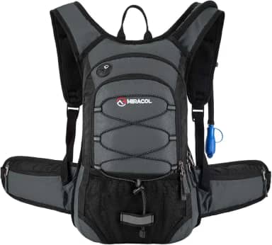 MIRACOL Mochila de hidratação com bexiga de água de 2 L, mochila térmica para água, pacote perfeito para corrida, caminhada, ciclismo, acampamento