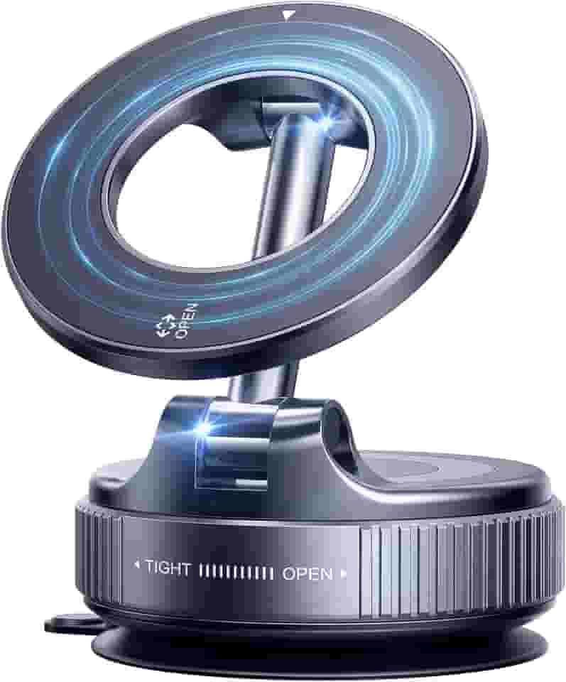 Suporte magnético para telefone com sucção a vácuo, suporte de ventosa a vácuo atualizado 2025 para Magsafe, suporte magnético portátil dobrável de 360° para carros/academias/espelhos/superfície