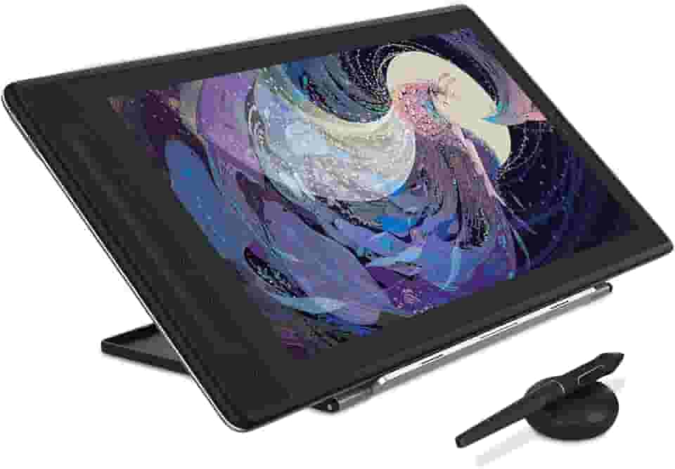 HUION Mesa digitalizadora Kamvas Pro 16 2.5K QHD com tela QLED Tablet gráfico totalmente laminado com caneta, tablet de arte digital de 15,6 polegadas compatível com Mac, PC, Android e Linux