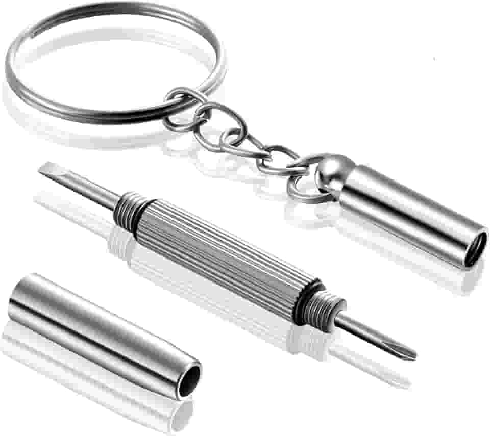 Kit Chaveiro Multifuncional 3 em 1 Mini Chave De Fenda Philips Sextavado Boca pra Pequeno Ajuste Reparo Conserto Óculos Brinquedo Eletrônicos