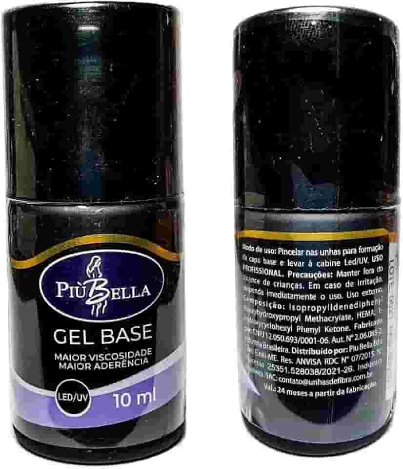 Gel Base Piubella unhas de gel e Blindagem de unha 10ml