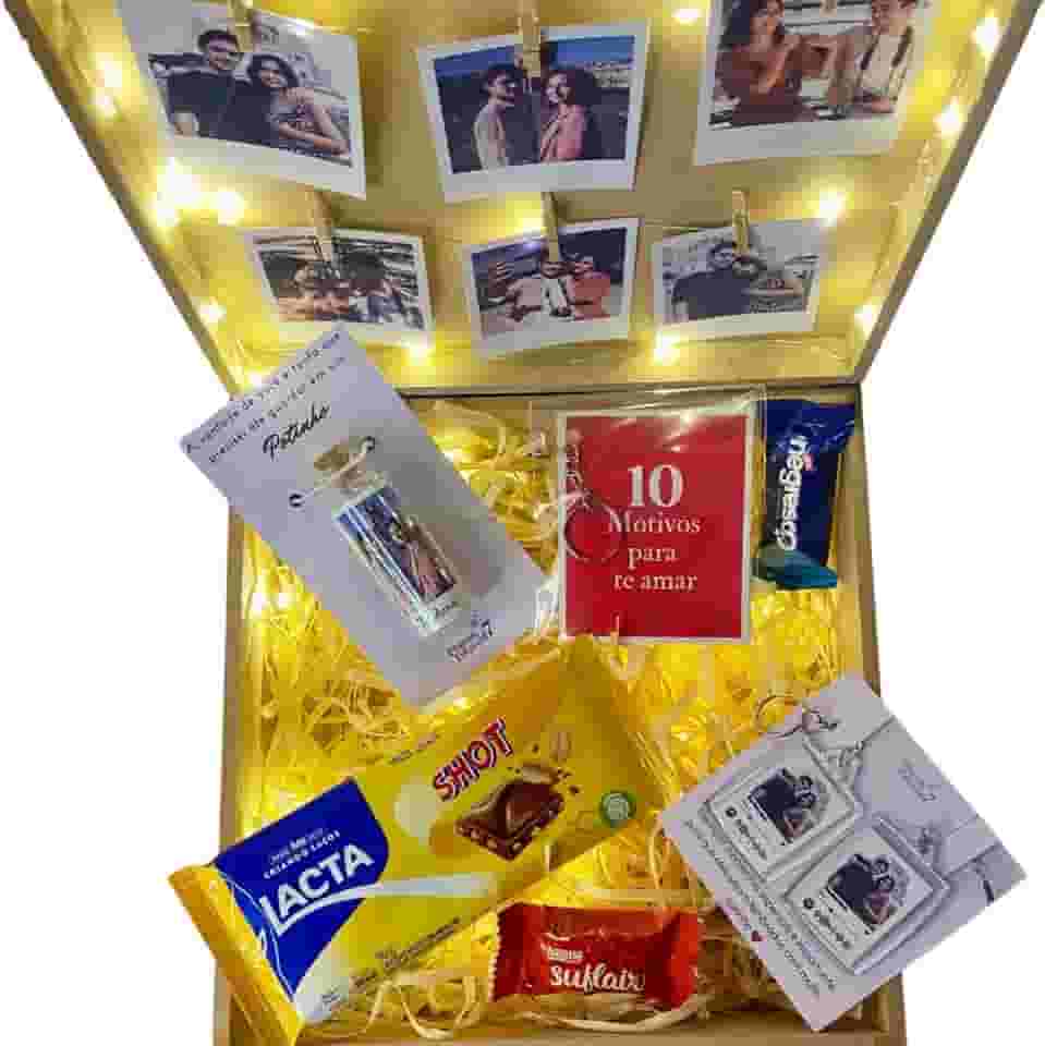 Kit Personalizado para Namorados - Presente Criativo e Exclusivo com Fotos e Itens Únicos