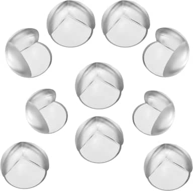 Vittak Kit 10 Protetor de Quina Mesa Canto Ponta Batente de Silicone Transparente Para Segurança e Proteção Bebê Criança Idoso Com Cola e Adesivo Forte Anti Impacto Móveis Vidros e Escadas