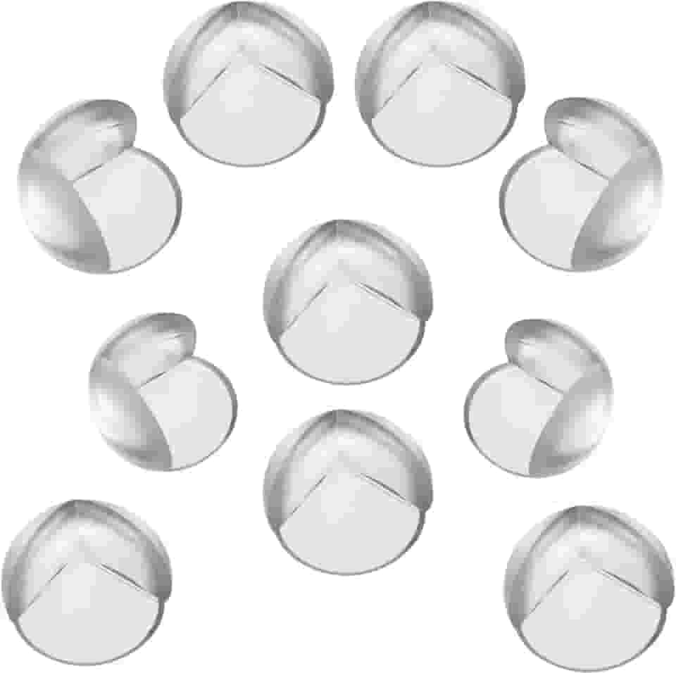 Vittak Kit 10 Protetor de Quina Mesa Canto Ponta Batente de Silicone Transparente Para Segurança e Proteção Bebê Criança Idoso Com Cola e Adesivo Forte Anti Impacto Móveis Vidros e Escadas