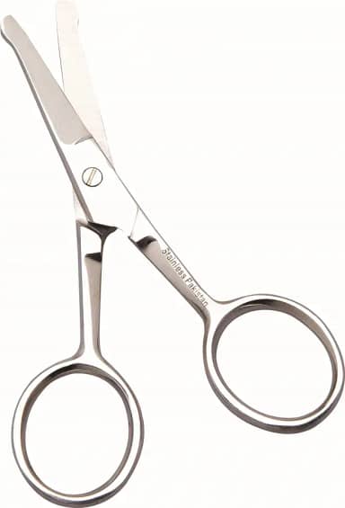 Marco Boni Tesoura Profissional Para Pelos De Bigode E Nariz Ponta Arredondada Aço Inox 1742B 1 Unidade