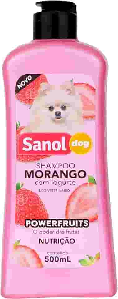 Sanol Dog, Shampoo de pelos para cães e gatos, Morango com iogurte, 500ml, Rosa