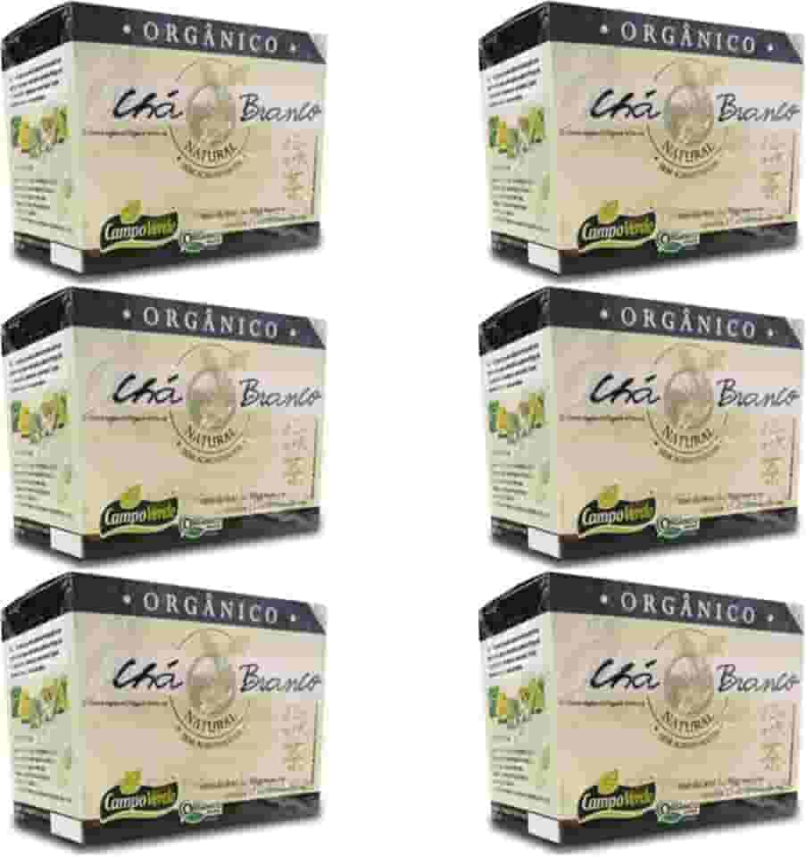 Kit 6cx Chá Branco Orgânico (60 sachês) – Campo Verde