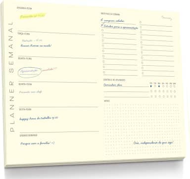 Planner Agenda Semanal Minimalism - 50 folhas - tamanho A4