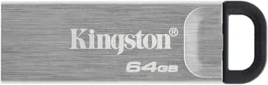 Kingston DataTraveler Kyson 64GB High Performance USB 3.2 Metal Flash Drive | Velocidades de até 200 MB/s | DTKN/64 GB
