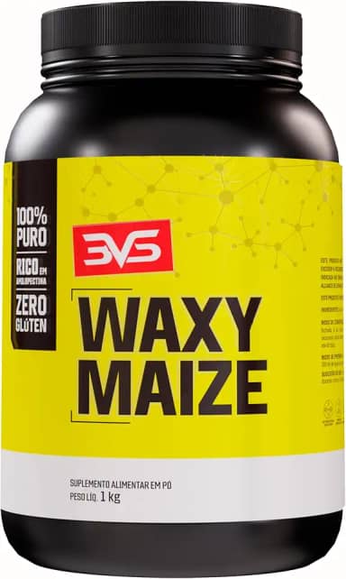Waxy Maize - Sabor Natural, 3VS Nutrition, 1000G - Fonte de carboidratos de baixo índice glicêmico - Fornece níveis de energia constantes
