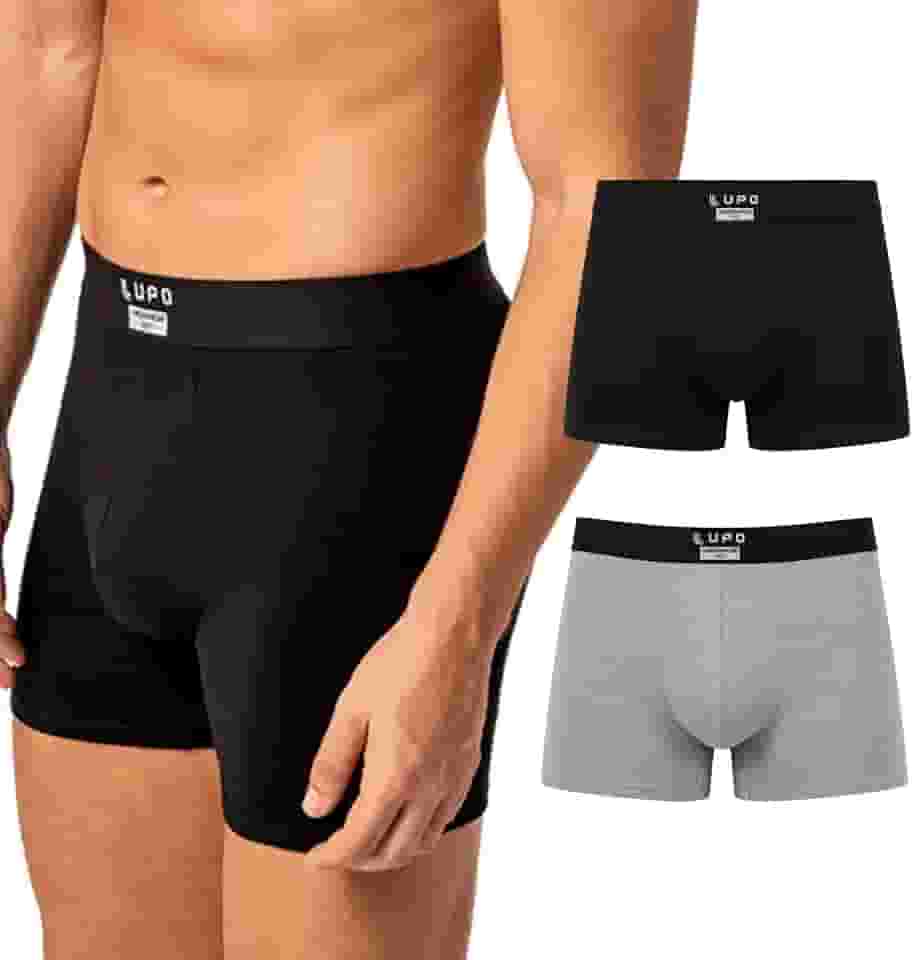 Kit 2 Cuecas Boxer Lupo Algodão Cotton Masculina Original