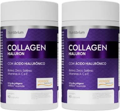 2x Colágeno Verisol Com Ácido Hialurônico - 180 Cápsulas Nutrilibrium