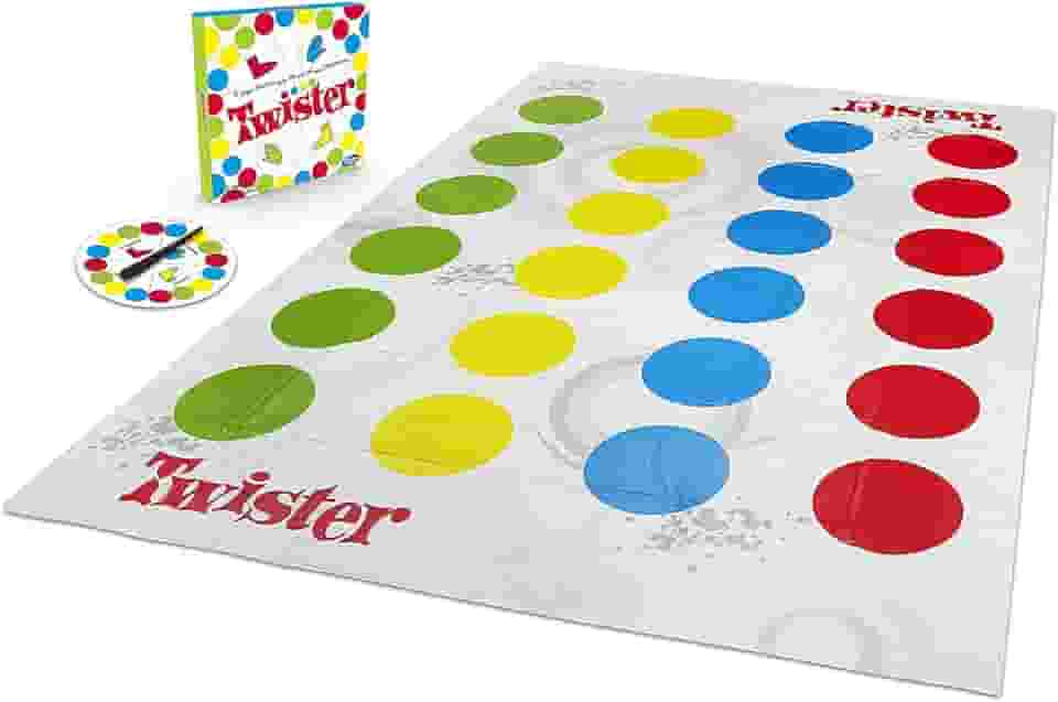 Hasbro Gaming, Jogo de Festas, Twister - Novos Movimentos, Jogo de Equilíbrio, 2 Jogadores ou Mais - A partir de 6 Anos