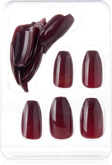 Unhas Postiças Estilo Bailarina - Vinho - Up405, Macrilan
