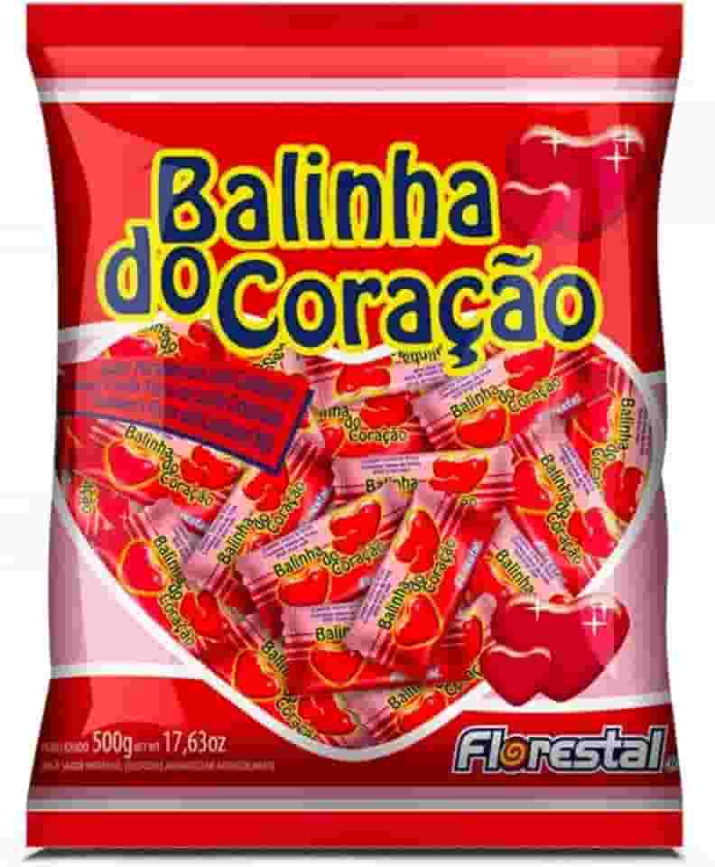 Balinha do Coração Morango 500g - Florestal
