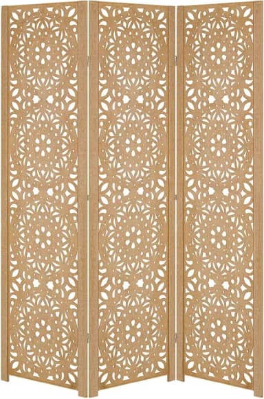 Biombo Divisoria Inteiro Divisor Separador de Ambiente Madeira MDF (3, Mandala)
