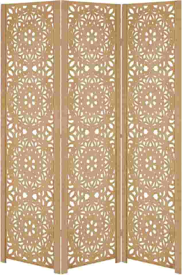 Biombo Divisoria Inteiro Divisor Separador de Ambiente Madeira MDF (3, Mandala)