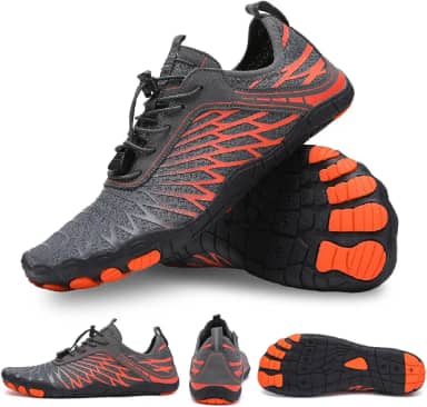 Sapatos de caminhada descalços para mulheres e homens, sapatos profissionais de caminhada e caminhada com bico largo, antiderrapante, leve e respirável