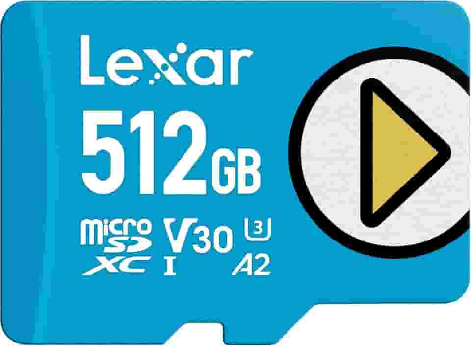 Lexar Cartão micro SD azul 512 GB, UHS-I, C10, U3, V30, A2, 4K, cartão de memória microSDXC de até 160 MB/s, armazenamento expandido para Nintendo Switch, dispositivos de jogos, smartphones, tablets