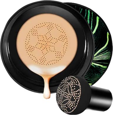 Aurovida Base Moisture Cushion Cc Cream Para Pele Madura - Corretivo Impecável Bb Cream Com Textura De Cogumelo, Air Cushion Cc À Prova D'Água De Longa Duração, Creme De Maquiagem Natural Com Mel E