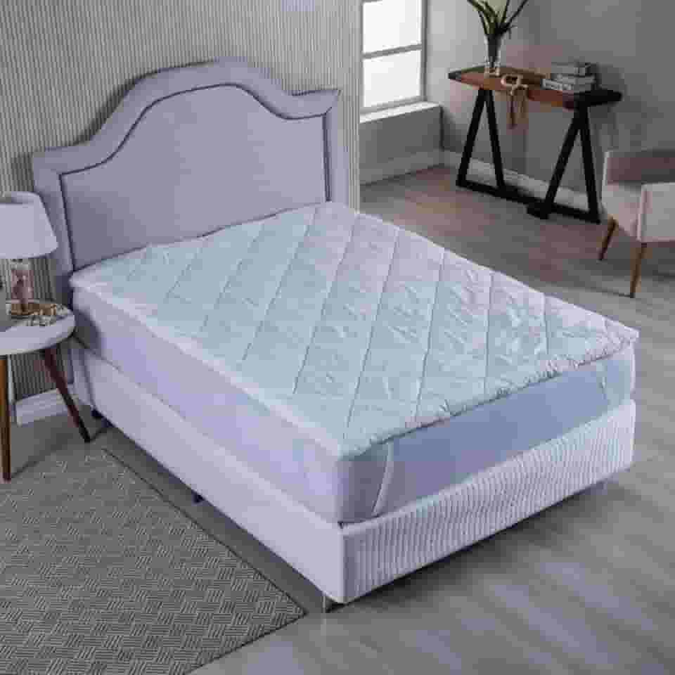 Pillow Top Casal Padrão Micro-Percal 400 Fios 400g Gramatura Com elástico Fixador Hipoalergenico Acolchoado Enchimento Superior Para o Colchão 1,90mx1,40m