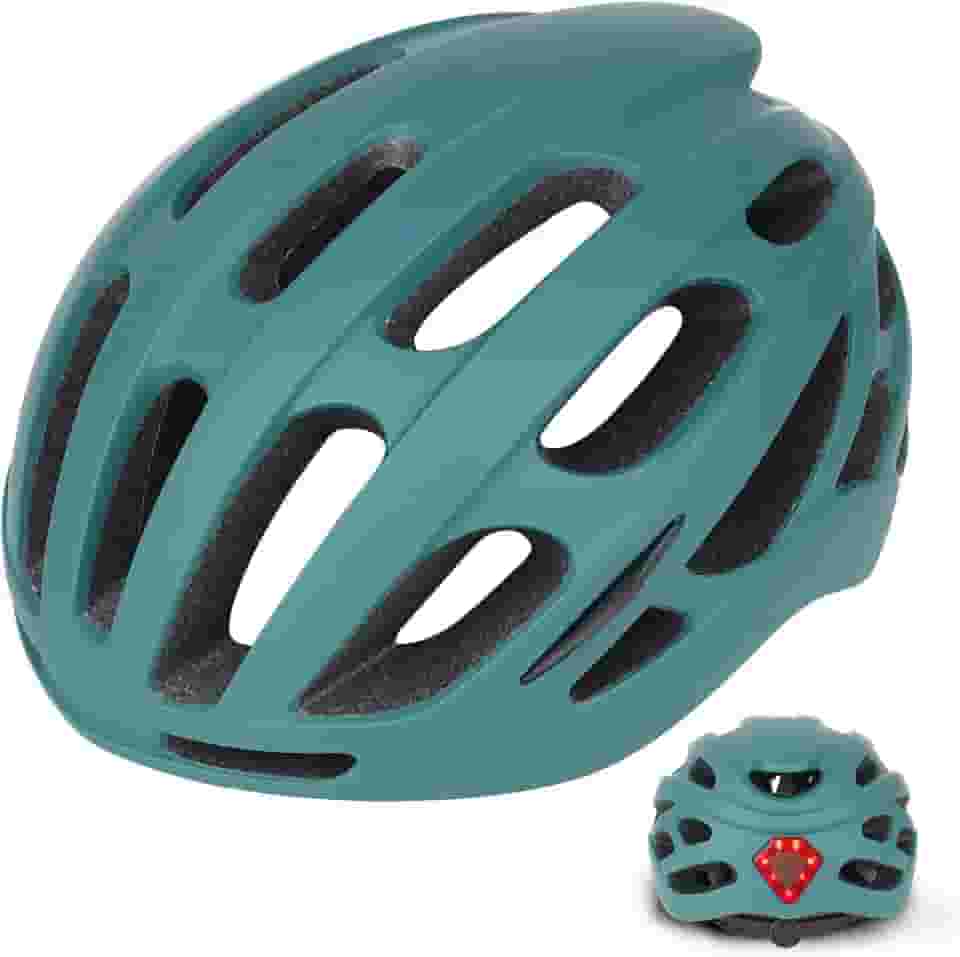 Capacete de bicicleta adulto masculino e feminino, capacete de ciclismo de estrada com luzes traseiras seguras, capacete de bicicleta unissex para ciclismo