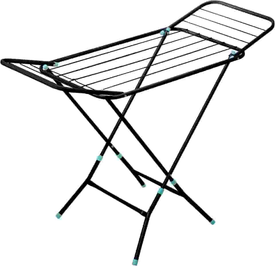 Varal de Chão Slim Preto com Abas