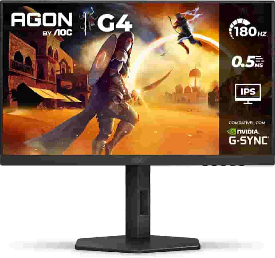AOC, Monitor Gamer G4 27' 180Hz, 27G4/P, 0,5ms IPS, com Ajuste de Altura