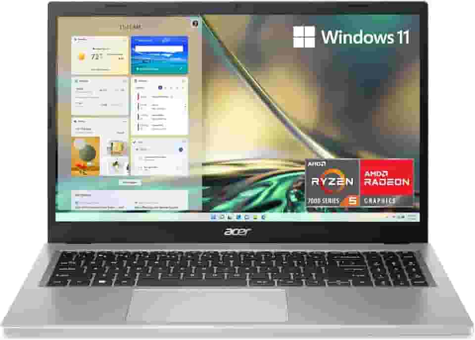 Acer Laptop fino Aspire 3 A315-24P-R2SC | Tela IPS Full HD de 15,6' | Processador AMD Ryzen 5 7520U Quad-Core | Gráficos AMD Radeon | 8GB LPDDR5 | SSD NVMe de 256 GB | Wi-Fi 5 | Windows 11 Home