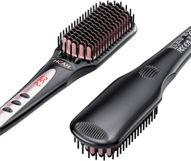 Escova Alisadora Para Cabelos Finos E Ralos: 28 Configurações De Temperatura (90℃-230℃), Cerâmica Com Íons Negativos Mulheres, Voltagem Dupla Desligamento Automático, Sem Frizz, Luva Inclusa