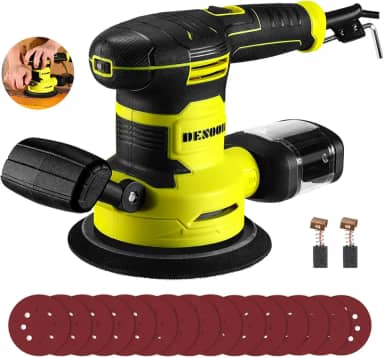 Lixadeira Orbital 500W Profissional 127V 150MM com Coletor de Pó Empunhadura Auxiliar para Lixamento em Madeira e Metal