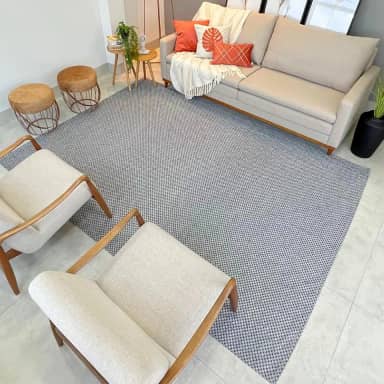 TAPETE 2,00X2,50 QUARTO SALA DE JANTAR RECPÇÃO SALA (Cinza Quadriculado)