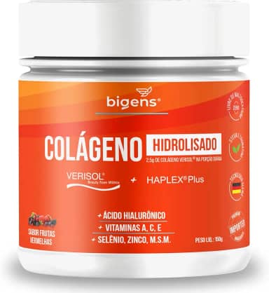 Colágeno Hidrolisado Verisol + Haplex Plus com Ácido Hialurônico e Vitaminas A, C, E, Selênio, 150 g em Pó, Bigens (Unidade)