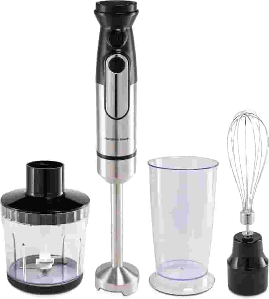Hamilton Beach Mixer Misturador Multiuso 3 em 1 1000W 9 velocidades 3 acessórios batedor mini processador e copo 600ml ASWE-014 inox 110v
