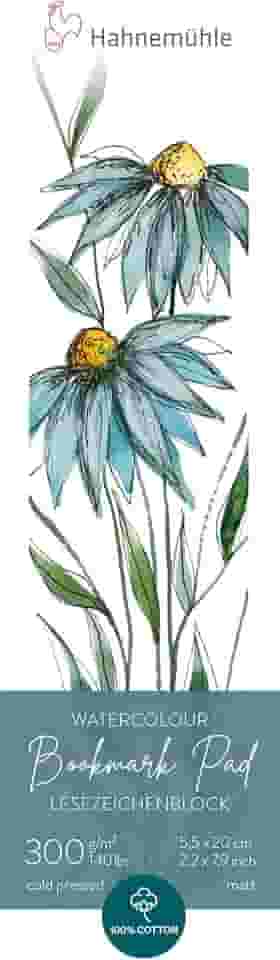 Aquarela Marca paginas 300 g/m², textura fina, 5,5x20cm, 15 fls