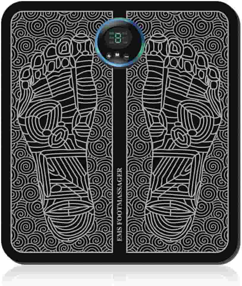 Massageador de pé EMS para remodelar as pernas, massageador elétrico EMS para pés, estimulador muscular, recarregável por USB, pulsos, de baixa frequência, massagem e circulação dos pés, máquina corporal