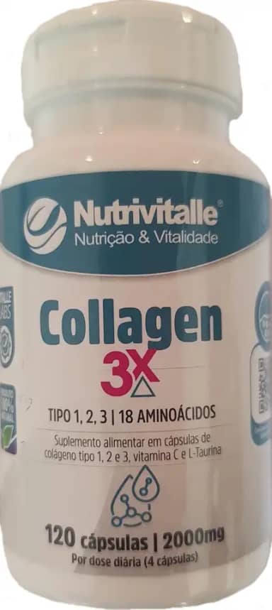 Colágeno Tipo 1 2 3 120 Cpaosulas Nutrivitalle Collagen