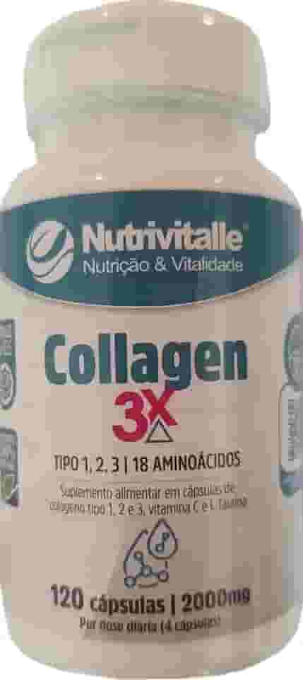 Colágeno Tipo 1 2 3 120 Cpaosulas Nutrivitalle Collagen