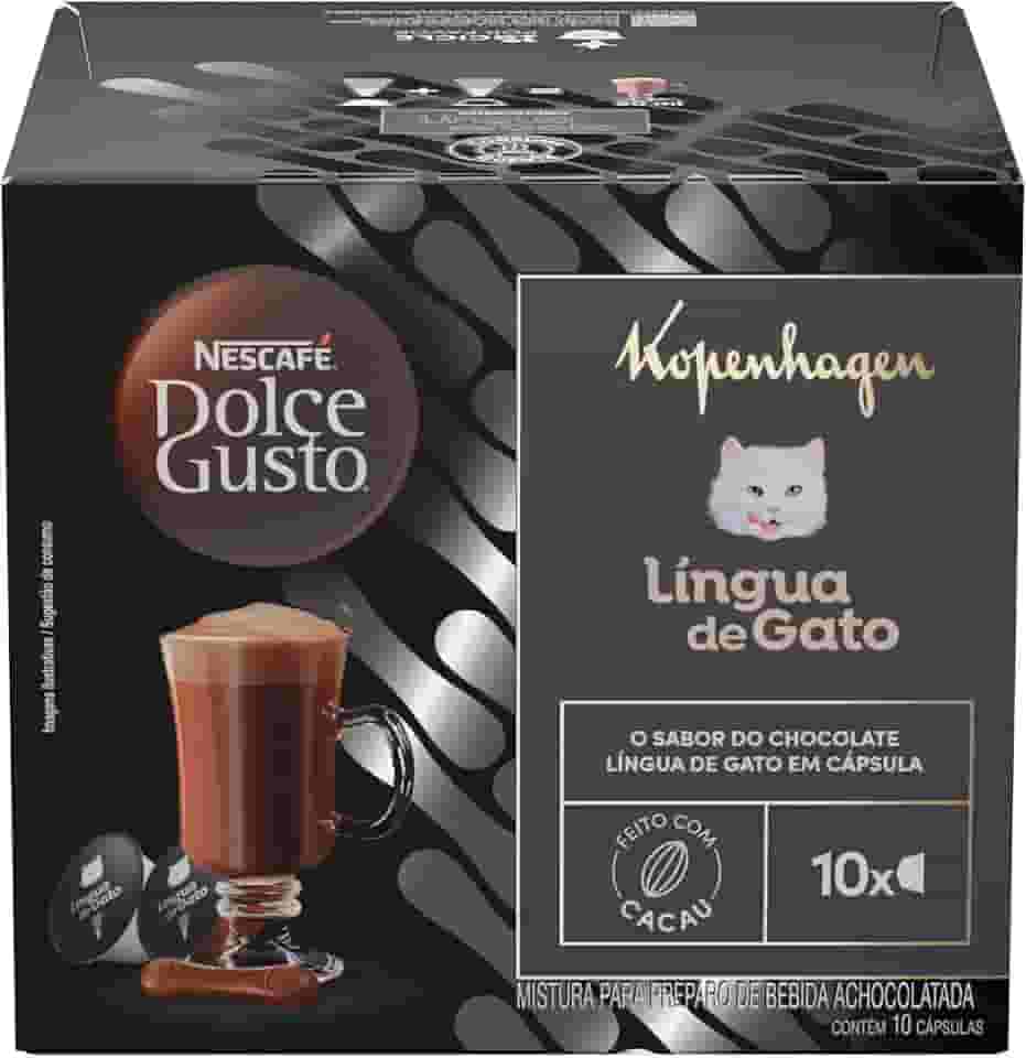 Achocolatado em Cápsula Nescafé Dolce Gusto Kopenhagen Língua de Gato 10 cápsulas