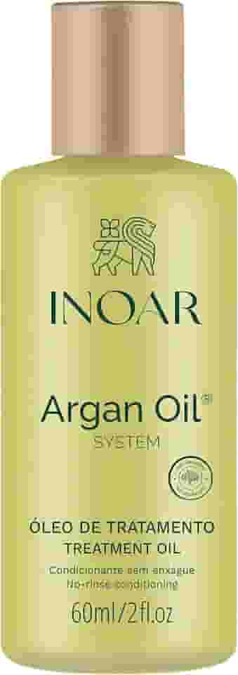 Inoar, Óleo de Argan 60ml – Tratamento Nutritivo e Antifrizz, Hidratação Profunda, Brilho Imediato, Proteção Térmica, Para Todos os Tipos de Cabelo