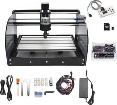 CNC 3018 Pro Max 3 eixos Desktop DIY Mini Madeira Router Kit PCB Gravador de Fresagem de PVC Máquina de entalhar GRBL Controle com controlador off-line Controle manual (3018 Pro Max com controlador offline)