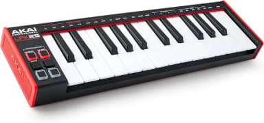 AKAI Professional LPK25 - Controlador de Teclado MIDI USB com 25 Teclas Sensíveis de Sintetizador para Mac e PC, Arpejador e Software de Produção Musical, preto